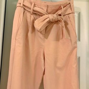 Maje pink bow tie trousers